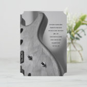 エレキットギターエレガントウエディング招待状 招待状 (スタンド正面)