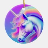 エレキネオンユニコーン魔法の名前を追加 セラミックオーナメント (正面)