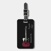 エレキパーソナライズされたタリスト旅行 ラゲッジタグ (正面縦)