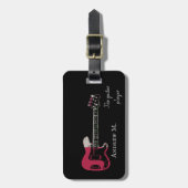 エレキパーソナライズされたタリスト旅行 ラゲッジタグ (正面縦)