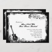 エレキファンキーギター音楽結婚式招待状 招待状 (正面/裏面)