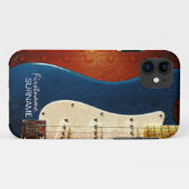 エレキブルーギターメタルグランジカスタム文字 Case-Mate iPhoneケース (裏面(横))