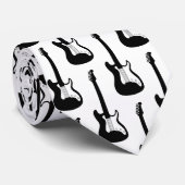 エレキロックギタープリントギタリスト用ネックタイ ネクタイ (ロール)