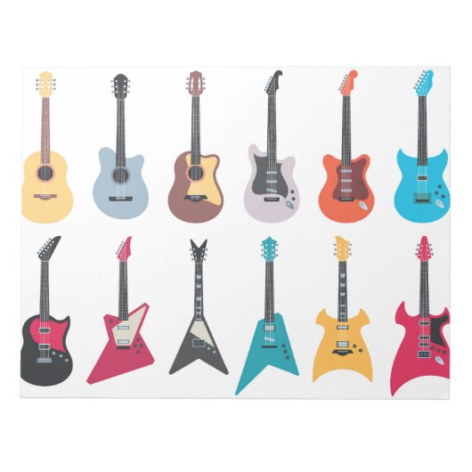 エレキロックギター ノートパッド (正面)