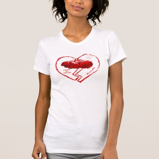 エレキ曇りハートタンク上面 Tシャツ (正面)