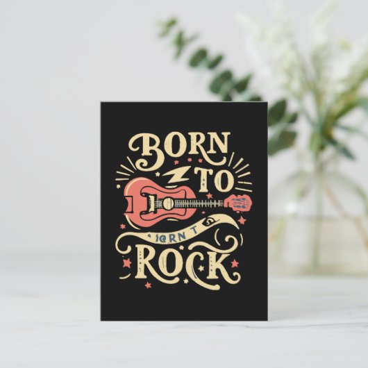 エレキ生まれタのギターをロックする ポストカード (スタンド正面)