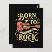 エレキ生まれタのギターをロックする ポストカード (正面/裏面)