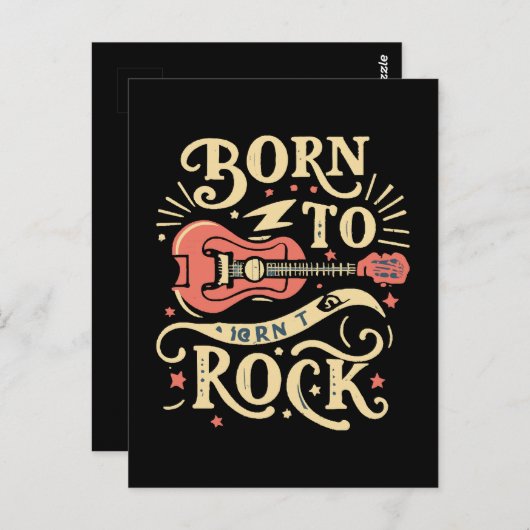 エレキ生まれタのギターをロックする ポストカード (正面/裏面)