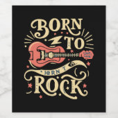 エレキ生まれタのギターをロックする ワインラベル (シングルラベル)