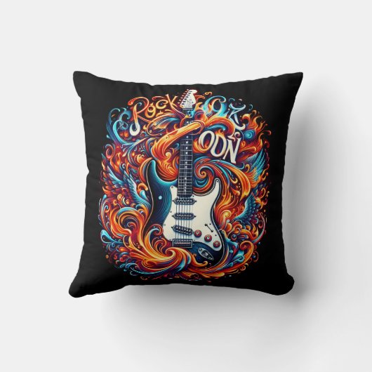 エレキ鮮やかュギターはエネルギーで破裂する クッション (裏面)