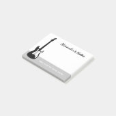 エレキ・ロック・ギターはギタリストにノートを付ける ポストイット (アングル)