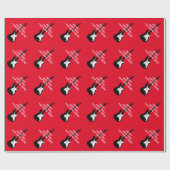 エレキ·ロック·ギター·クリスマス·ホリデー·ギフト ラッピングペーパー (フラット)