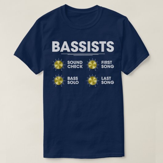 エレクおもしろいティバスギタープレーヤー音量 Tシャツ (デザイン正面)