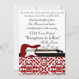 エレクエレガントティギター結婚式招待状 招待状