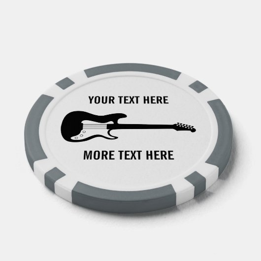エレクカスタムティギターロゴ付きトランプのポーカーチップゴルフ ポーカーチップ (シングル)