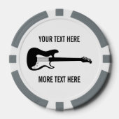 エレクカスタムティギターロゴ付きトランプのポーカーチップゴルフ ポーカーチップ (正面)