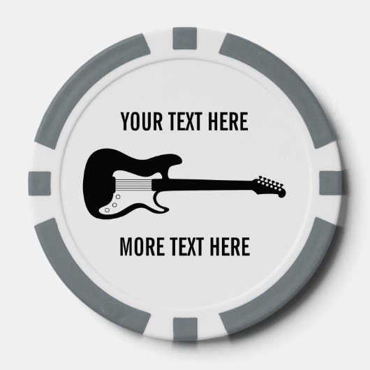 エレクカスタムティギターロゴ付きトランプのポーカーチップゴルフ ポーカーチップ (正面)
