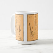 エレクカッコいいティギター特許レトロ芸術 コーヒーマグカップ (正面左)