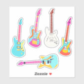 エレクカラフルティギターセット防水 シール (シート)