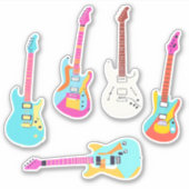 エレクカラフルティギターセット防水 シール (正面)