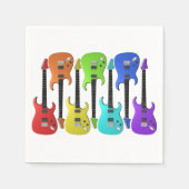 エレクカラフルティギター紙ナプキンス スタンダードカクテルナプキン (正面)