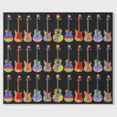 エレクトリックアコースティックカラフルギターズ ラッピングペーパー (フラット)