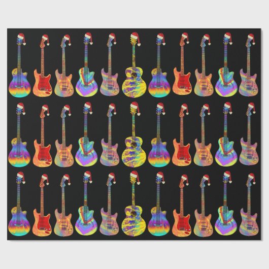 エレクトリックアコースティックカラフルギターズ ラッピングペーパー (フラット)