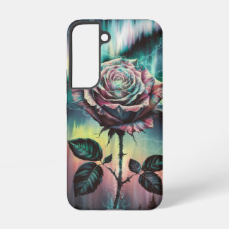 エレクトリックオーロラバラノーザンライツゴシックフラワー SAMSUNG GALAXY S22ケース