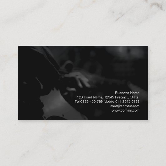 エレクトリックギタリストミュージシャン 名刺 (裏面)