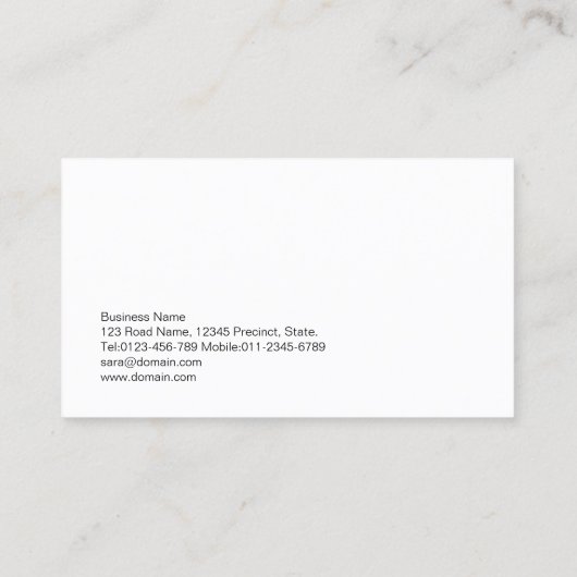 エレクトリックギタリストミュージシャン 名刺 (裏面)