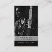 エレクトリックギタリスト ミュージシャン 写真QRコード 名刺 (正面)