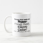 エレクトリックギターが嬉しい コーヒーマグカップ (左)