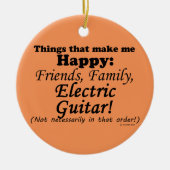 エレクトリックギターが嬉しい セラミックオーナメント (正面)