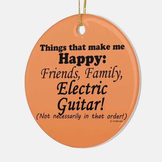 エレクトリックギターが嬉しい セラミックオーナメント (左)