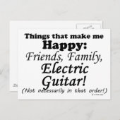 エレクトリックギターが嬉しい ポストカード (正面/裏面)