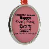 エレクトリックギターが嬉しい メタルオーナメント (右)