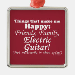 エレクトリックギターが嬉しい メタルオーナメント