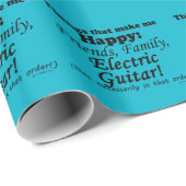 エレクトリックギターが嬉しい ラッピングペーパー (ロールコーナー)