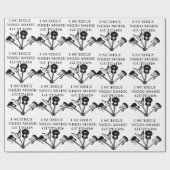 エレクトリックギターとアコースティックギターのミュージックノート ラッピングペーパー (フラット)