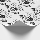 エレクトリックギターとアコースティックギターのミュージックノート ラッピングペーパー (角)