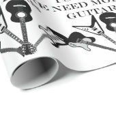 エレクトリックギターとアコースティックギターのミュージックノート ラッピングペーパー (ロールコーナー)