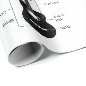 エレクトリックギターとアコースティックギター音楽ノートクリスマス ラッピングペーパー (ロールコーナー)