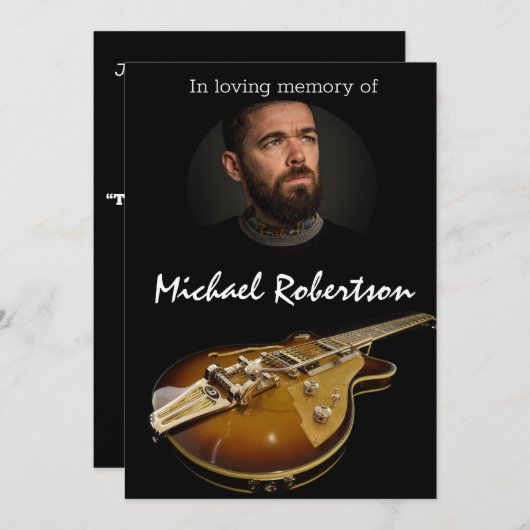 エレクトリックギターによる生命の祝い 招待状 (正面/裏面)