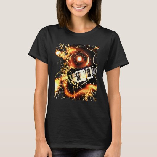 エレクトリックギターのエネルギースパーク Tシャツ (正面)