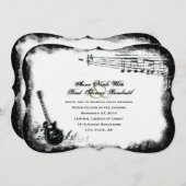 エレクトリックギターのラフミュージックウェディング招待状 招待状 (正面/裏面)