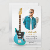 エレクトリックギターの写真招待状 招待状 (正面/裏面)