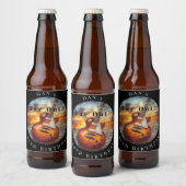 エレクトリックギターの海洋サンセット ビールラベル (ボトル)