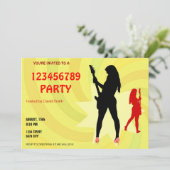 エレクトリックギターを弾く女の子 招待状 (スタンド正面)