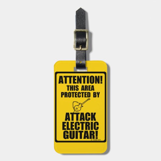 エレクトリックギターを攻撃 ラゲッジタグ (正面縦)
