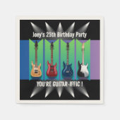 エレクトリックギターコレクションスポットライトパーティーナプキン スタンダードカクテルナプキン (正面)